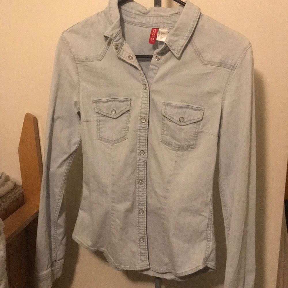 Denim button down shirt